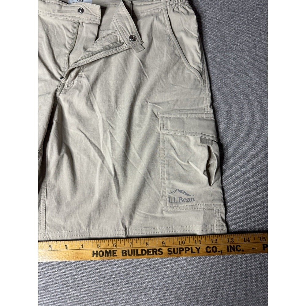 L.L.Bean Shorts Men's Large Khaki Hiking Utility Stretch Canvas Gorpcore Outdoor - Picture 10 of 12